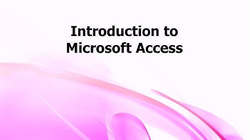 Introduction to Microsoft Access