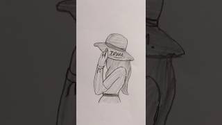 How To Draw A Girl Drawing With Hat|Pencil Drawing For Beignners||Sketch @Creationofdrawing7498