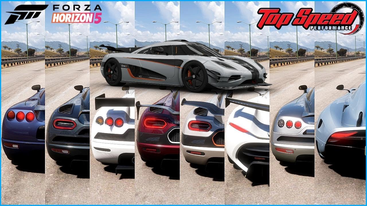Top 8 Fastest Koenigsegg Cars in Forza Horizon 5 | Top Speed