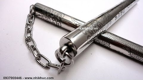 Côn nhị khúc inox chạm rồng sắc xảo trục xoay linh hoạt | 0937008446 | www.Kanshop.vn
