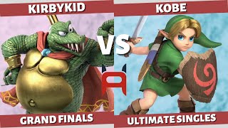 Anime Houston 2021  Grand Finals Kirbykid king Krool Vs Kobe young Link  Ssbu Singles
