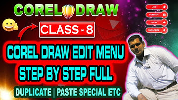Corel Draw Edit Menu Step By Step Full | How To Use Corel Draw Edit Menu In Computer | Edit Menu