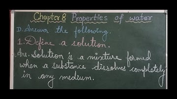 CLASS 5 SCIENCE CHAPTER 8 QUESTION AND ANSWER | PROPERTIES OF WATER CLASS 5 | DAV PUBLIC SCHOOLS