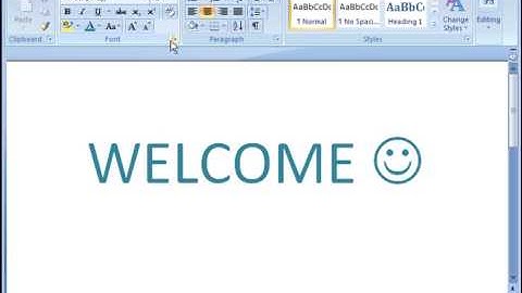 Word 2007 Tutorial: Overview