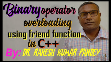 Binary operator overloading using friend function in C++