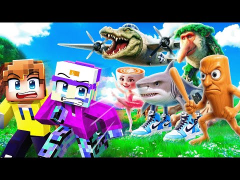 There’s REALISTIC BRAINROT Mobs in My World… (Minecraft)