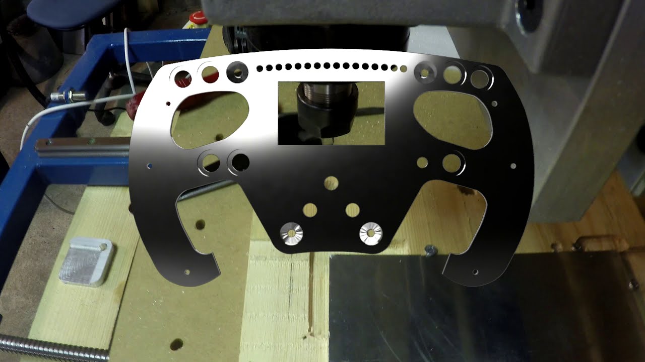 DIY F1 steering wheel CNC milling process YouTube