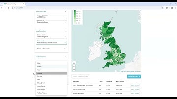 Easily create a UK postcode heatmap by parliamentary constituencies