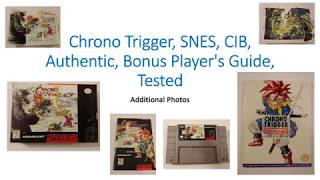 Chrono Trigger, SNES, CIB, Authentic, Bonus Player's Guide, Tested