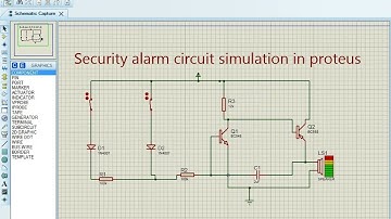 Security alarm circuit simulation in proteus