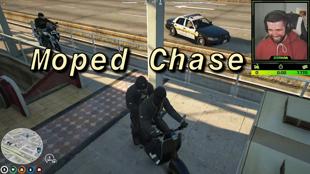 Томми Ти и Рэнди устраивают погоню на мопедах против полиции | GTA RP NoPixel 3.0