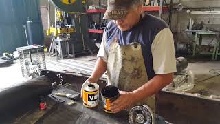 Preaparacion de adhesivo para vulcanizado en frio de cintas transportadoras Preaparacion de adhesivo para vulcanizado en frio de cintas transportadoras