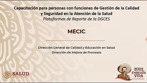 Capacitación del Modelo de Evaluación del Expediente Clínico Integrado (MECIC) y GPC 2023