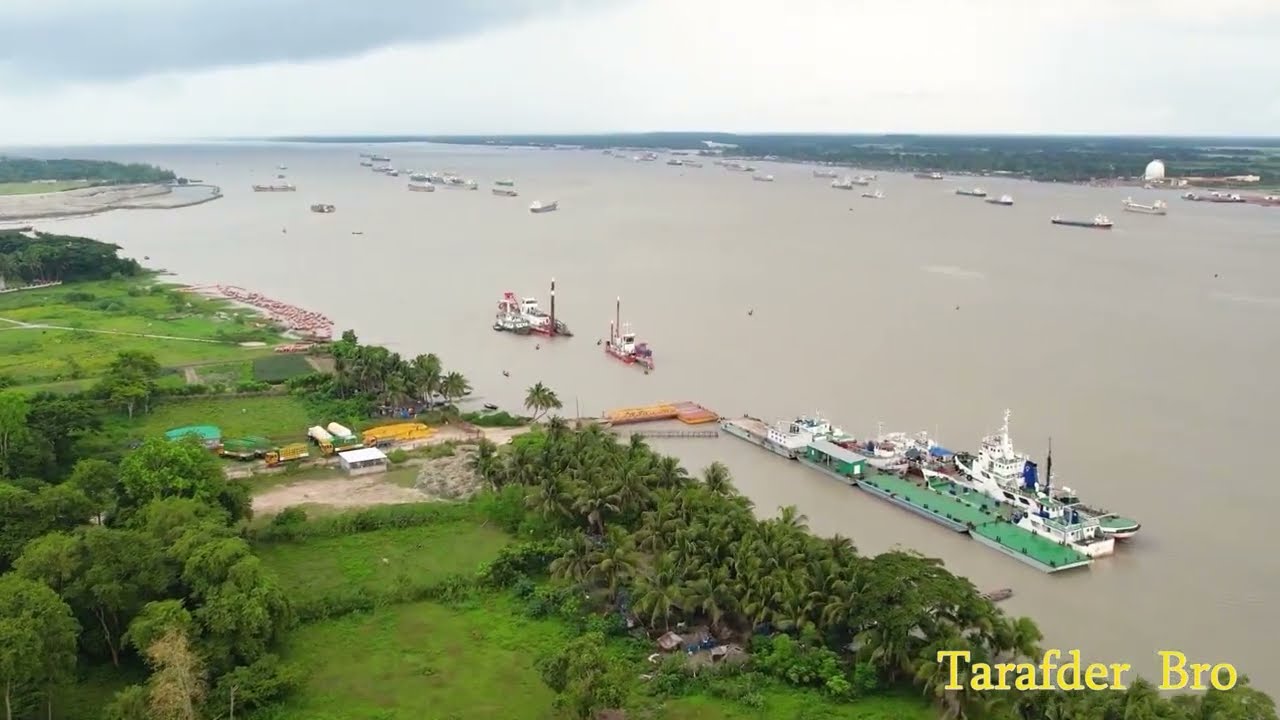 Mongla Port & River from bird's eye | E Hawa | Meghdol | DJI Air 2s