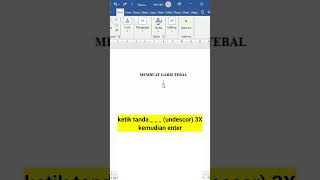 cara membuat garis tebal dengan mudah di msword #tutorial #komputer #msword #msoffice #laptopterbaru