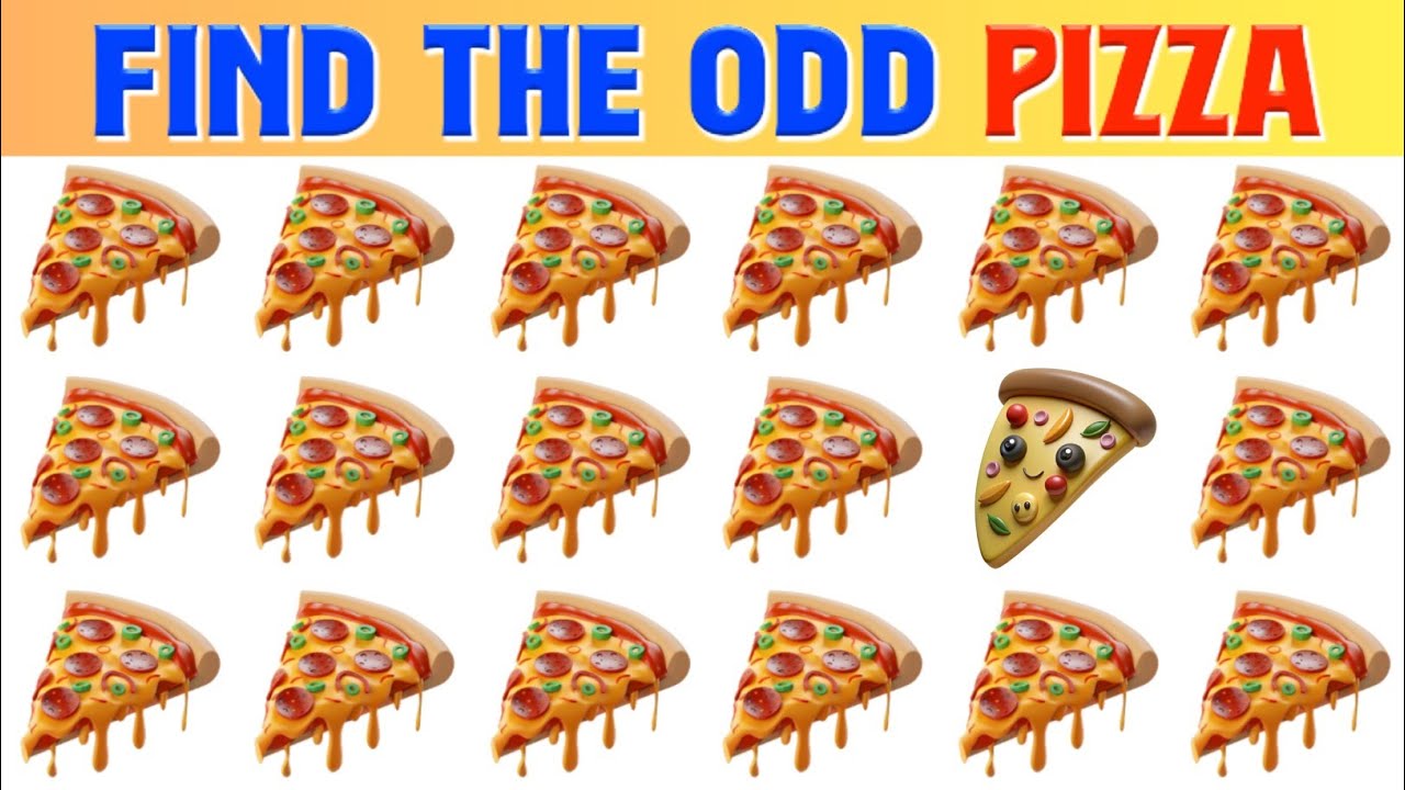 Find The Odd Pizza 🍕🍕