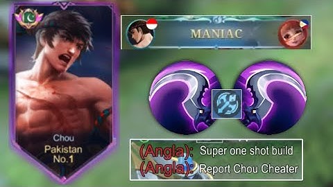 CHOU SUPER ONE SHOT BUILD IN SOLO RANK | TOP GLOBAL 1 CHOU ONE SHOT BUILD #mlbb #topchou #solorank