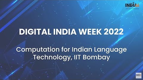 Computation for Indian Language Technology, IIT Bombay