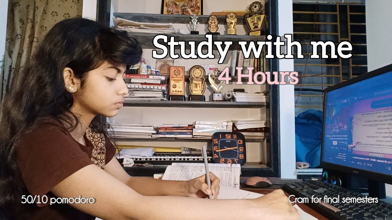 4 Hour Pomodoro Study With Me | Deep Focus Session