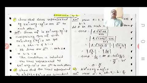 Pair of straight lines (Exercise 4.2)1 to 7