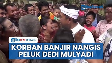 Tiba di Sibolga, Dedi Mulyadi Ikut Turunkan Beras dari Helikopter hingga Dipeluk Korban Banjir