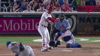 NYM@WSH: Harper takes pitch off foot, stays in game