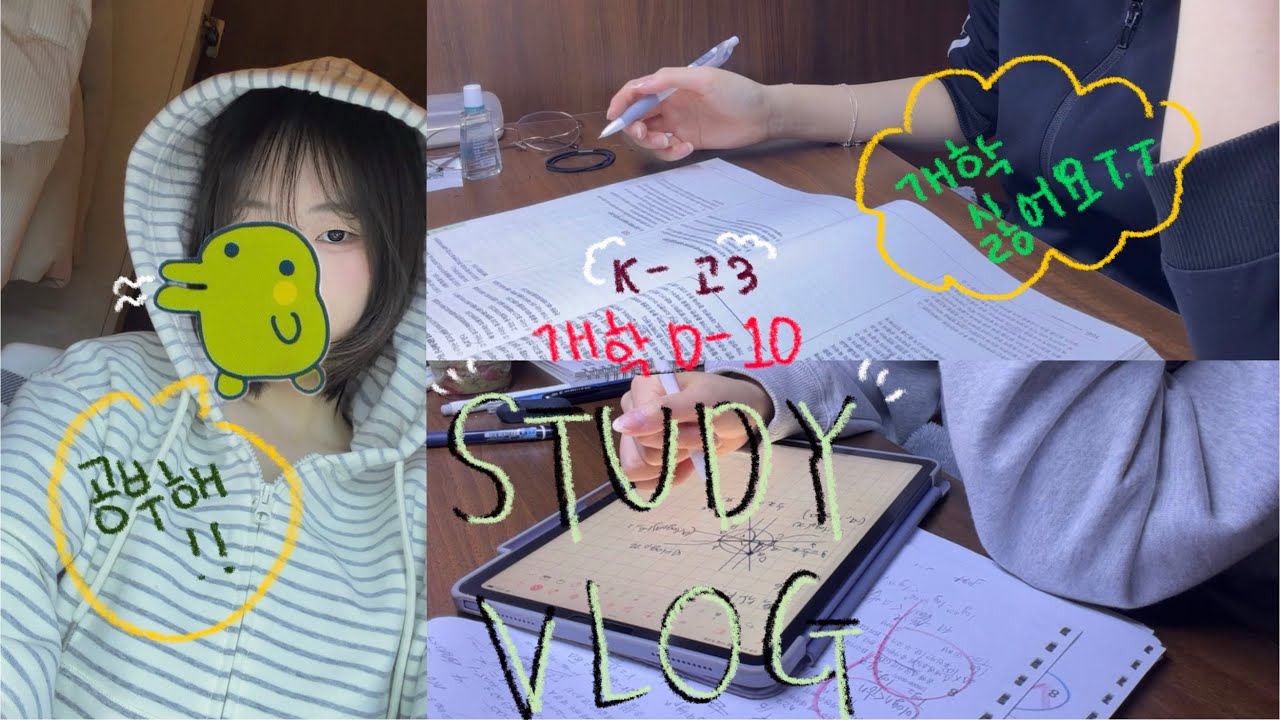 ㄹㅈㄷ 공태기와서 정신 못 차리는 스터디 브이로그💦| 08년생 고3 공부 브이로그 | study vlog