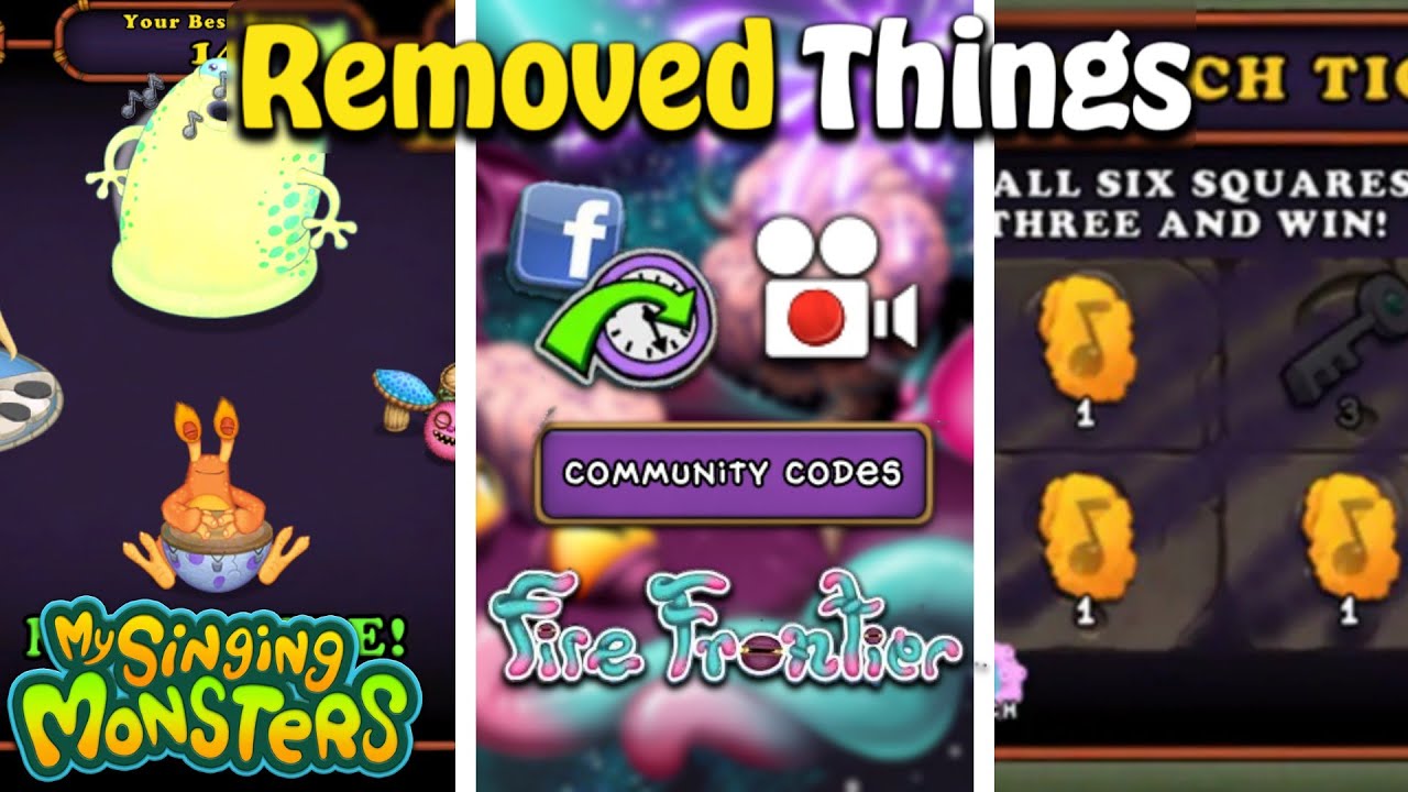 Вещи, которые были удалены из моих поющих монстров