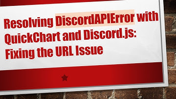 Resolving DiscordAPIError with QuickChart and Discord.js: Fixing the URL Issue