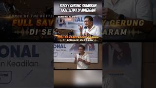 Rocky Gerung Mengganas di Seminar Nasional Mataram #rockygerung #rockygerung #shorts #akalsehat