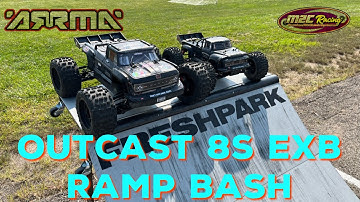 Arrma Outcast 8S EXB Ramp Bash.5th to the moon. ￼