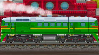 Поезд М62 в Train Simulator 2D #3 Быстрый Советский Локомотив на Машинки Кида screenshot 2