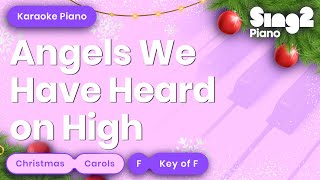 Angels We Have Heard On High (Piano Karaoke Instrumental) Key of F chords