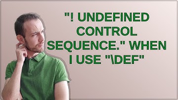 "! Undefined control sequence." when I use "\def"
