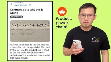 Confused as to why this is wrong. Derivative product & chain rule. Reddit r/calculus
