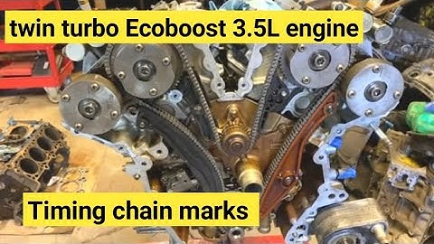 3.5L twin turbo Ecoboost engine timing chain marks || Asad info plug