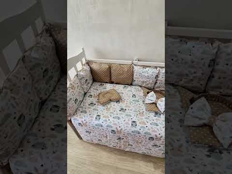 Дитячий постільний набір в ліжечко "Eсо", комплект постільної білизни для новонароджених, видео 1