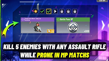 Kill 5 Enemies with Any Assault Rifle While Prone in MP Matches Cod Mobile