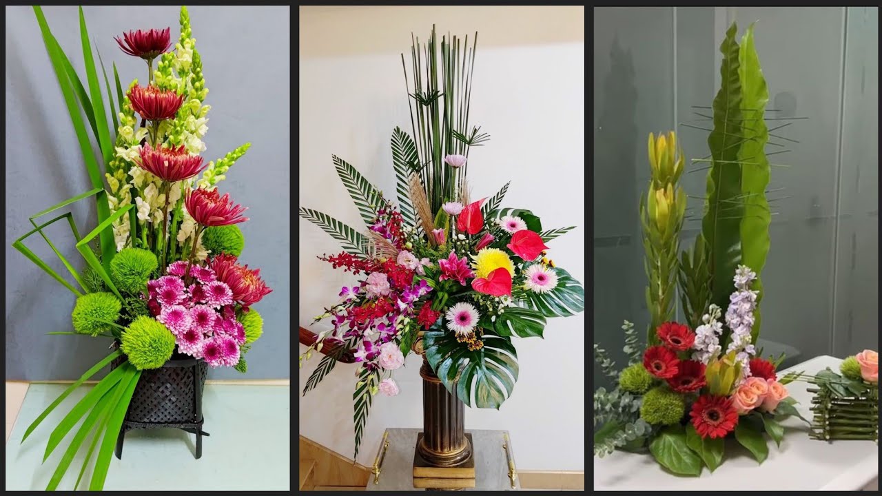 most beautiful ikebana new flowers arrangements YouTube