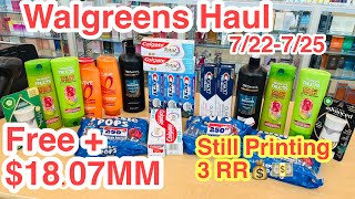 Walgreens Mid-Week Haul || 7/22-7/25 || Still Printing Tripple Rewards || All FREE + $18.07 MM💵💰