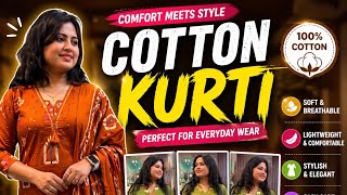 Cotton kurti new viral collection pure cotton sale video #cottonsuits #jaipurikurti #newkurtidesign
