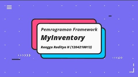 Laravel Project Website MyInventory | Mini Project UTS Pemrograman Framework