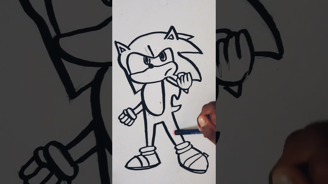 Drawing Sonic again!!! 