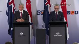 Joint Press Conference between PM Lee Hsien Loong and Australia PM Anthony Albanese