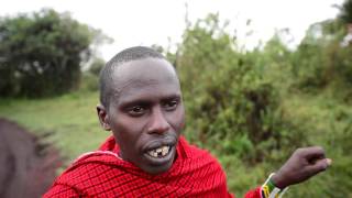 Real people: We interview Baraka a Maasai from the Ngorongoro highlands. Baraka was our local guide.
