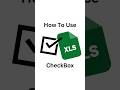 Use CheckBox in Excel ☑ #advancedexcel