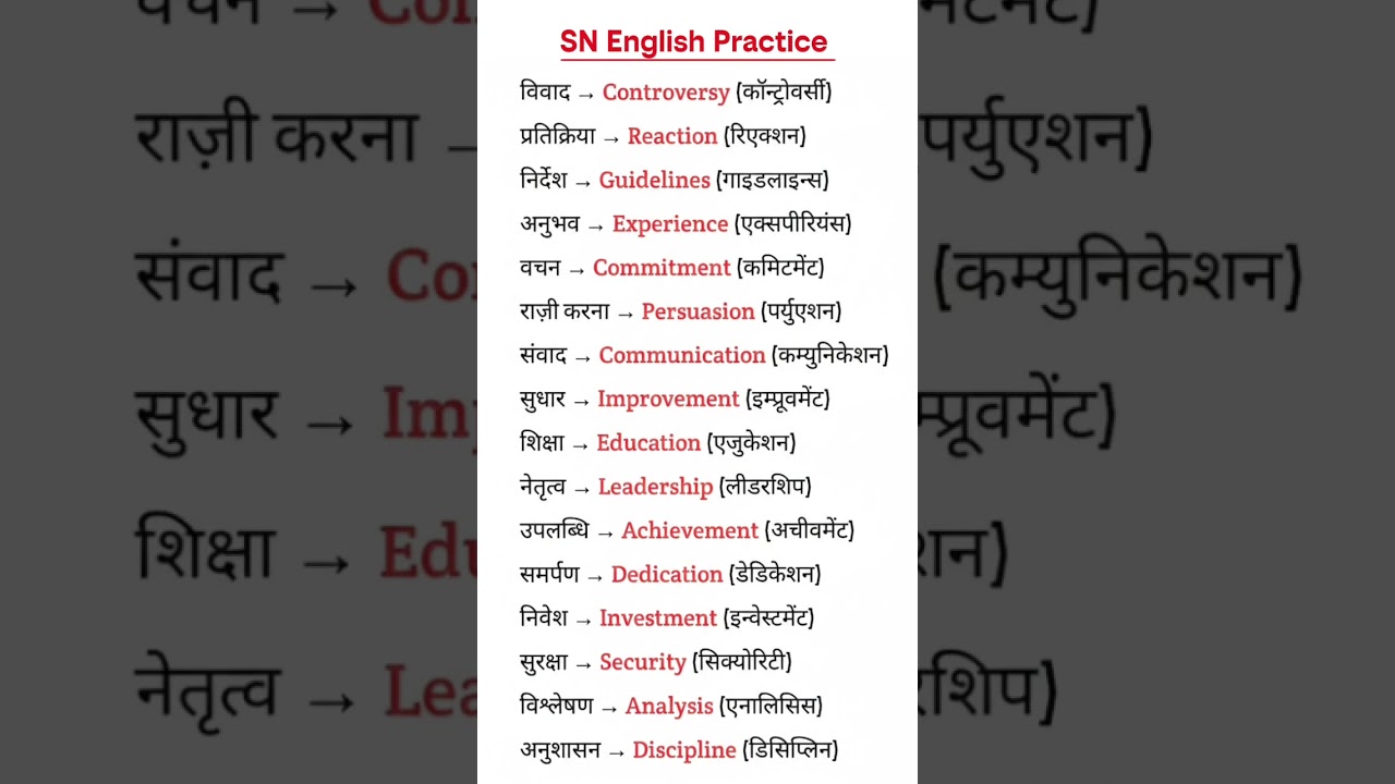 SN English Practice ||English Conversation ||English Speaking Practice||short video