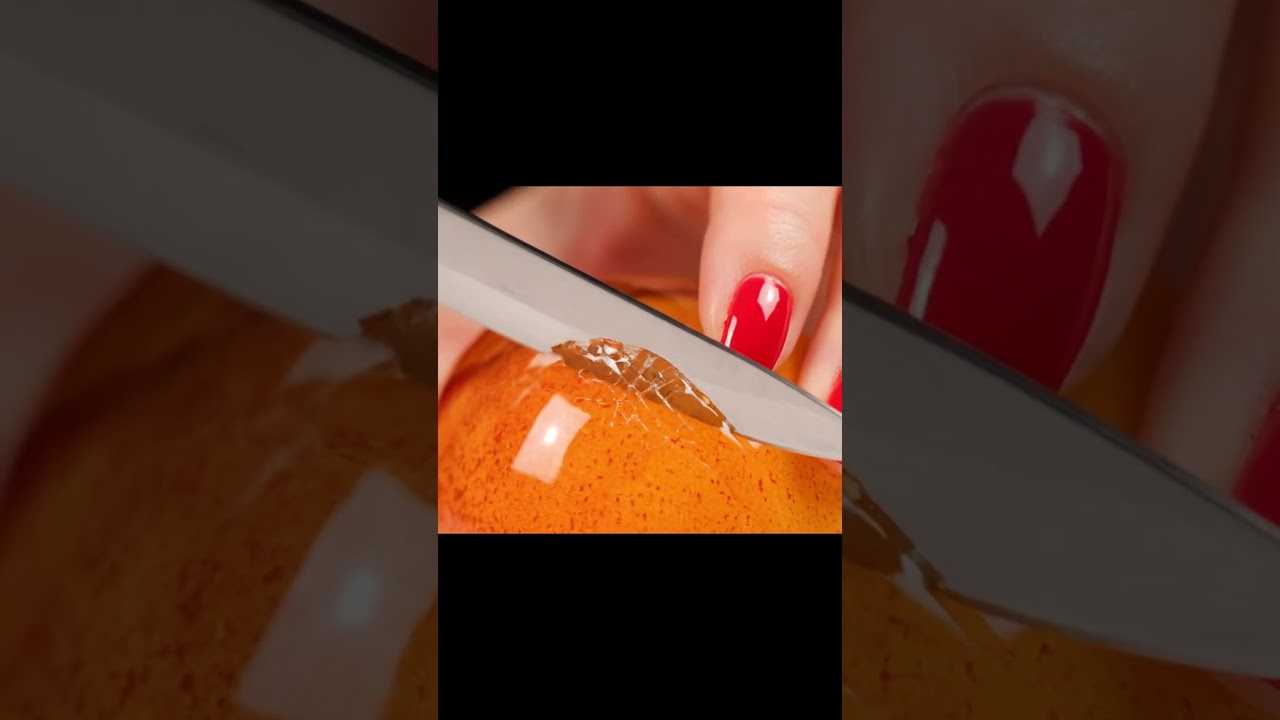 Satisfying ASMR: ASMR Glass Caramel Peach Cut – Satisfying Fantasy Fruit