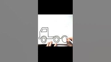 How to Draw a Big Truck Easy Step by Step in LESS than 1 MINUTE #part1
