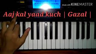 Video thumbnail of "Aaj Kal yaad kuch piano tutorial"